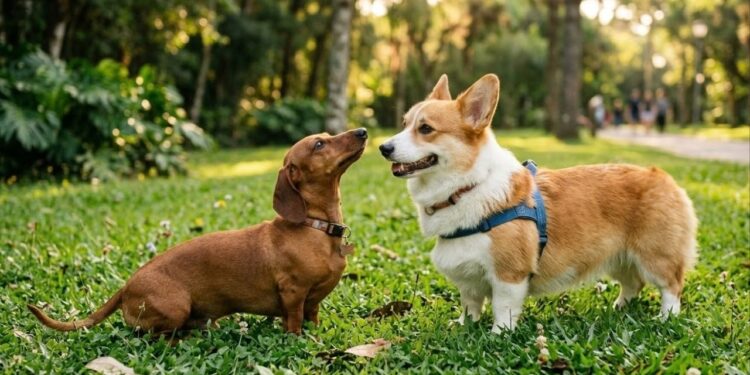 Dachshund e Corgi têm filhote e dona compartilha resultado adorável na internet