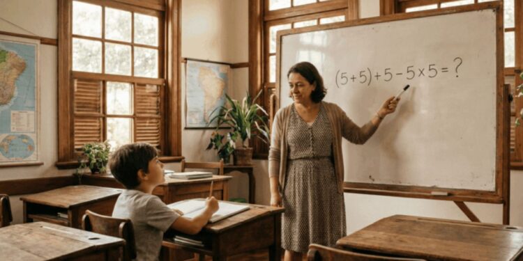 Essa conta simples (5 + 5) + 5 – 5 x 5 está confundindo muita gente