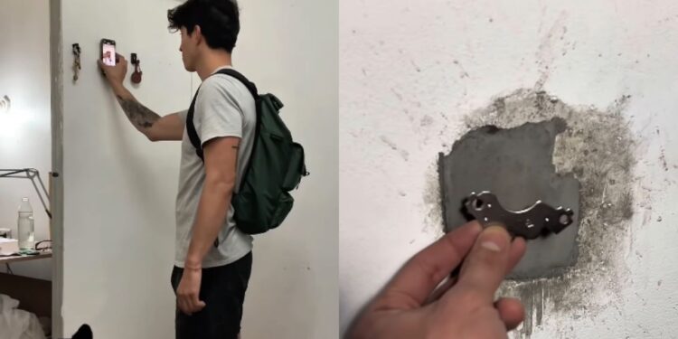 Estudante de 29 anos cria tecnologia genial que permite pendurar objetos na parede sem furos ou sujeira