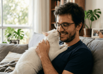 gato esfregando a cabeça