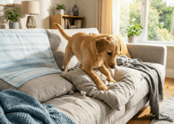 As mudanças simples no ambiente que eliminam a ansiedade do cão e salvam os móveis da sua sala de estar