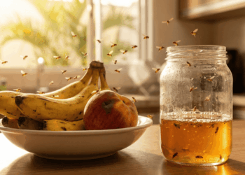 Como usar vinagre de maçã e detergente para capturar moscas da fruteira e manter a cozinha limpa