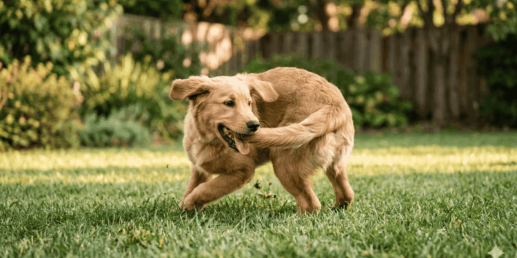 cachorro correndo atras do rabo