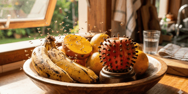 A mistura de especiarias com fruta fresca é o terror das moscas que rondam a sua comida