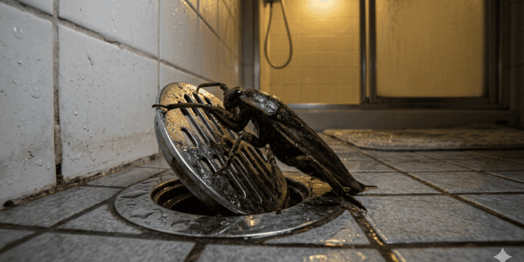 Sem veneno, nem chinelada: a solução simples que impede a entrada de baratas pelo ralo