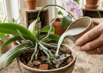 O truque da água de arroz que pode deixar suas orquídeas mais fortes e saudáveis
