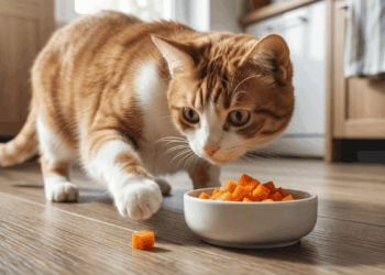 gato comendo cenoura