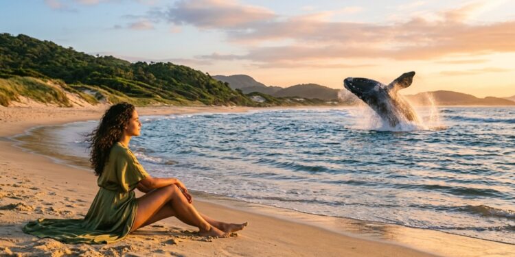 2 km de areia em meia-lua e baleias a 100 metros da costa: a antiga vila de pescadores que se tornou a única praia brasileira no Clube das Baías Mais Belas do Mundo