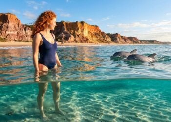 A praia nordestina entre as 10 melhores do mundo onde botos-cinza nadam a metros da areia todos os dias