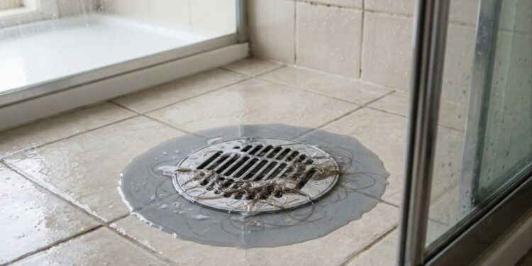 Jogar água quente no ralo do box: quando realmente ajuda e como evitar entupimento por acúmulo de cabelo e sabonete