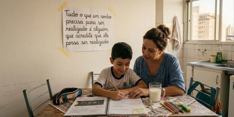 Mãe usa frase de Roberto Shinyashiki "Tudo o que um sonho precisa para ser realizado é alguém que acredite que ele possa ser realizado." para ensinamento ao filho