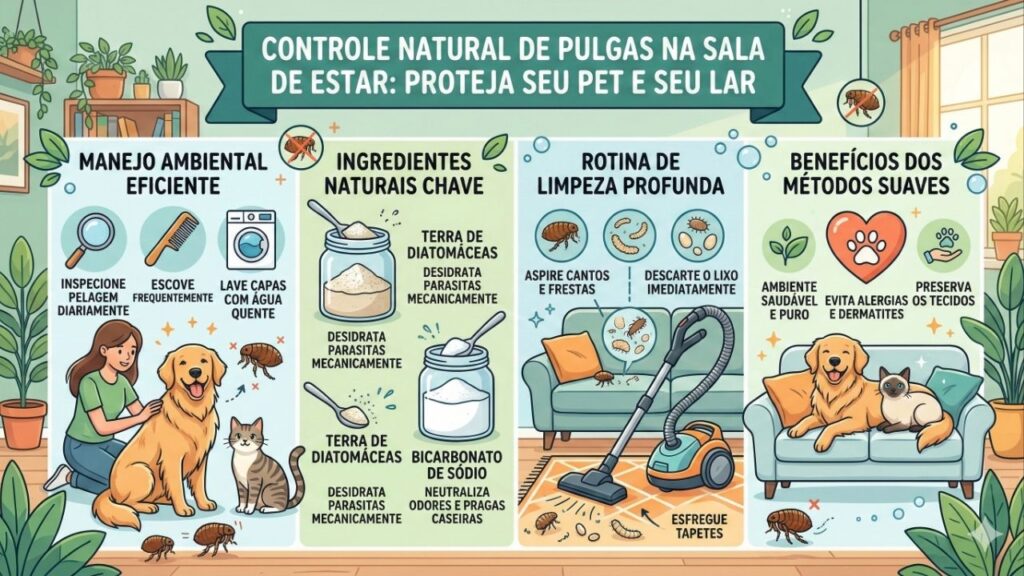Misturas naturais que afastam pulgas do sofá e dos tapetes sem manchar o tecido ou causar alergia
