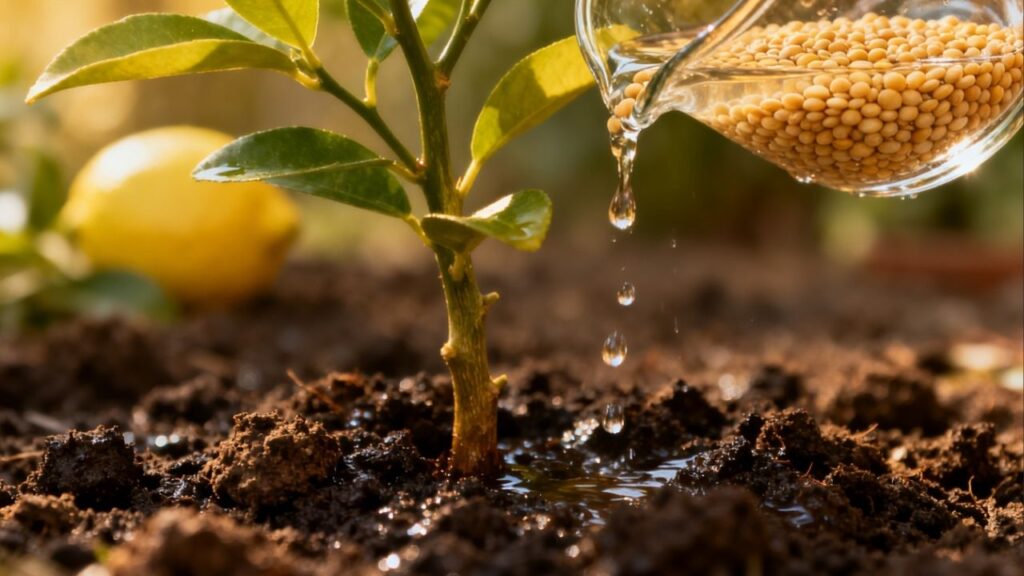 Por que é recomendado regar limoeiro com água de lentilha e quais os benefícios?