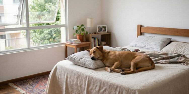 O que significa dormir com o cachorro na mesma cama, segundo especialistas