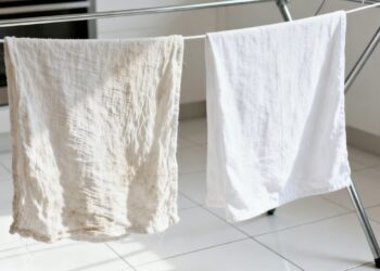 O que significa quando o pano de prato fica encardido rapidamente mesmo sendo trocado todos os dias na cozinha