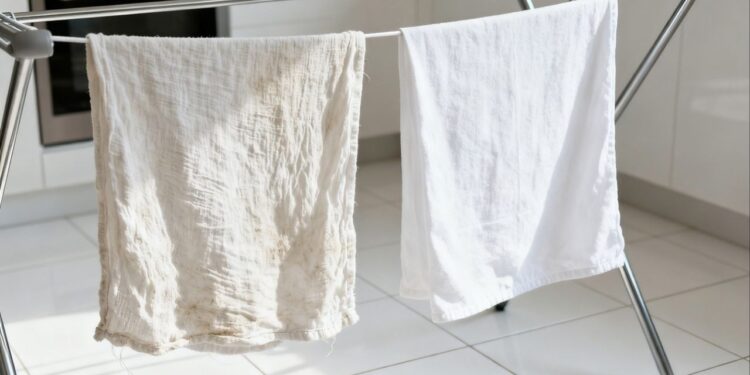 O que significa quando o pano de prato fica encardido rapidamente mesmo sendo trocado todos os dias na cozinha