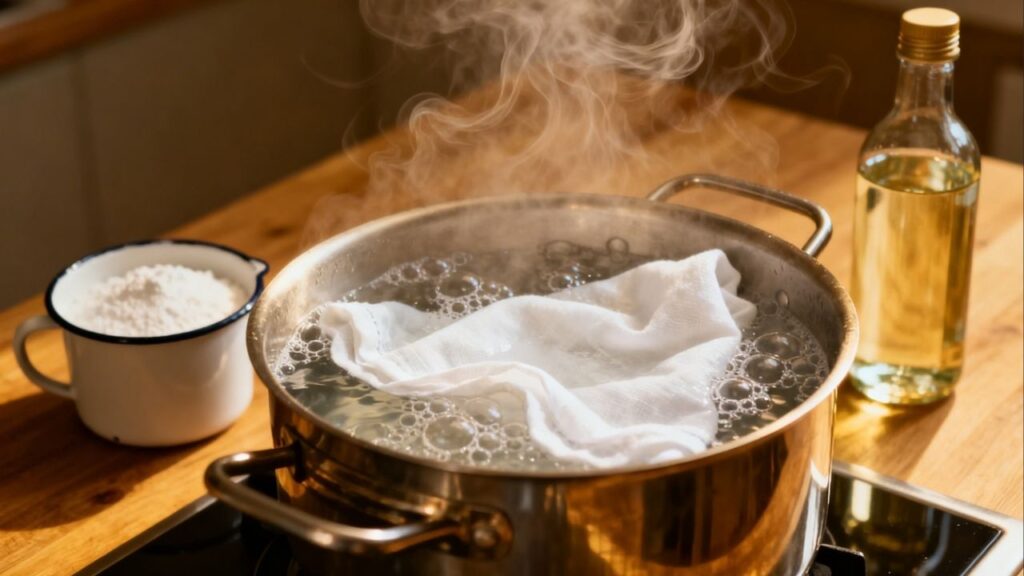 O que significa quando o pano de prato fica encardido rapidamente mesmo sendo trocado todos os dias na cozinha