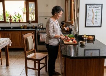 Para evitar dores nas costas após os 50, é necessário incluir esses 5 hábitos na rotina dentro de casa