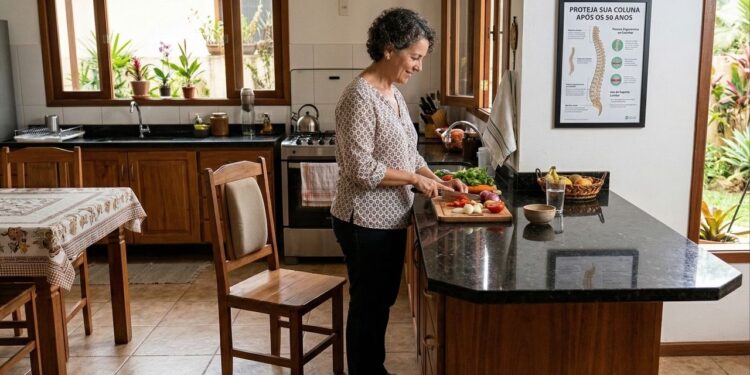 Para evitar dores nas costas após os 50, é necessário incluir esses 5 hábitos na rotina dentro de casa