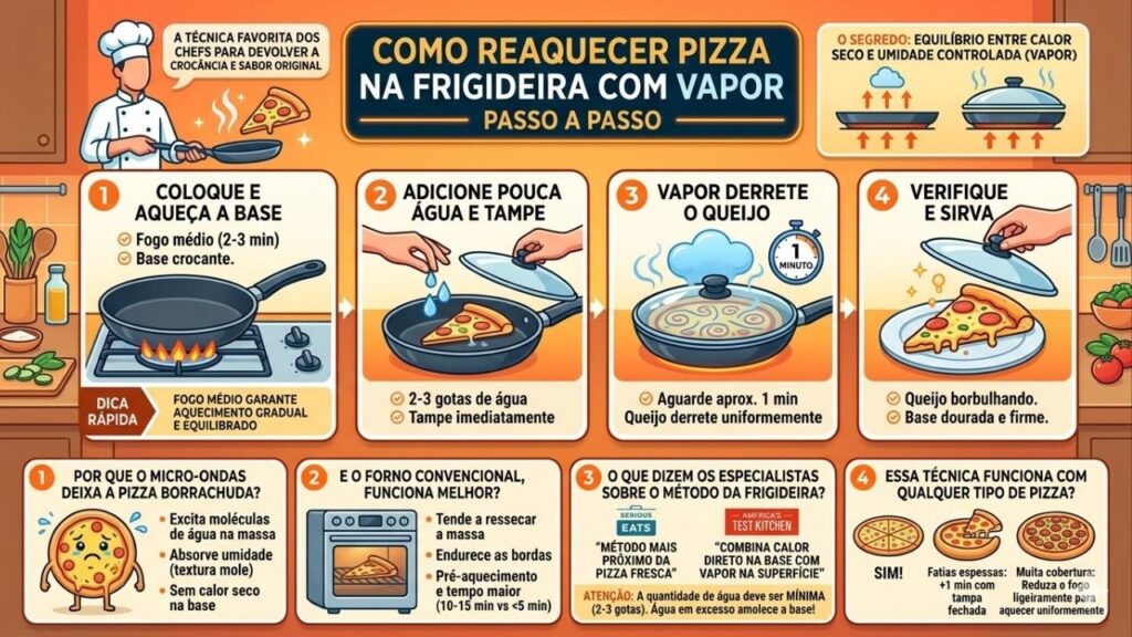 Nem micro-ondas, nem forno: a melhor maneira de reaquecer pizza, segundo os chefs