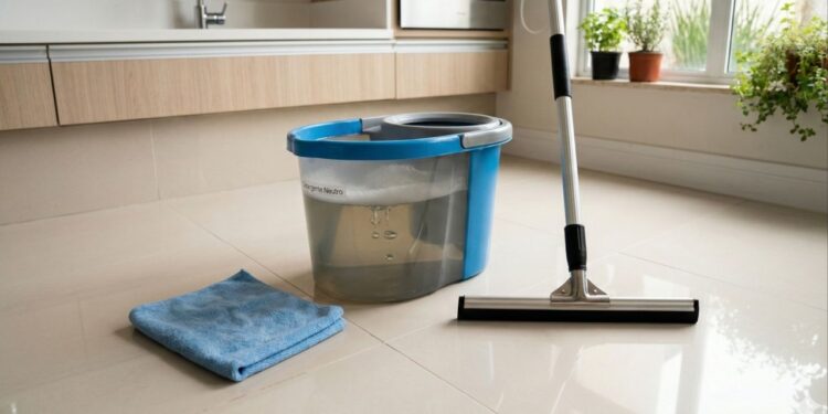 Seu piso da cozinha está sempre encardido? O detergente errado que cria uma camada pegajosa e acumula sujeira todos os dias