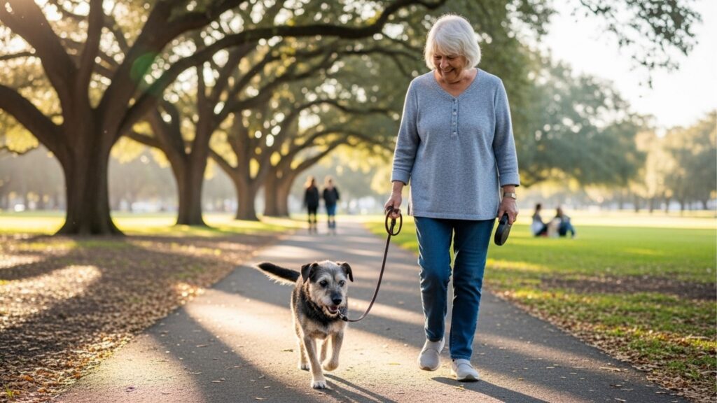 Após anos em abrigo, cachorro idoso finalmente é adotado e começa uma nova fase de vida