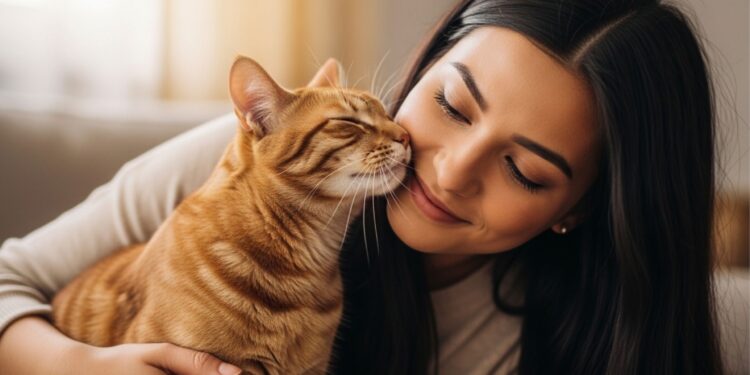 O que significa quando o gato esfrega a cabeça na pessoa