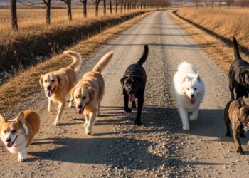 Grupo de cães desaparecidos viraliza após caminharem juntos por 17 km até em casa