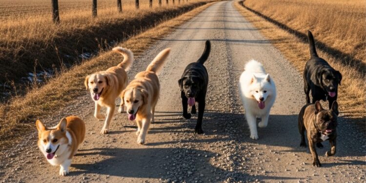 Grupo de cães desaparecidos viraliza após caminharem juntos por 17 km até em casa