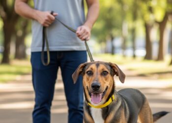 Fique longe! Se você vir um cachorro com uma coleira dessa cor, por favor, mantenha distância