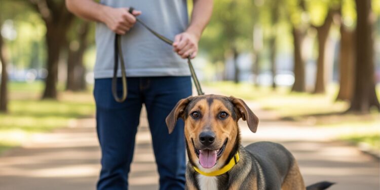 Fique longe! Se você vir um cachorro com uma coleira dessa cor, por favor, mantenha distância