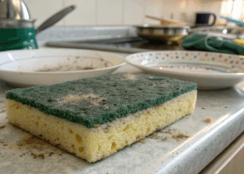 Este mau hábito com a esponja de louça pode contaminar seus pratos e talheres, segundo especialistas