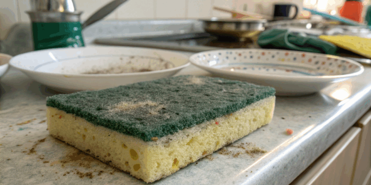 Este mau hábito com a esponja de louça pode contaminar seus pratos e talheres, segundo especialistas