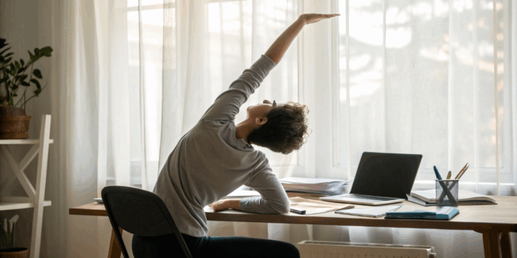 Quem passa horas sentado sente alívio imediato ao fazer estes alongamentos em 3 minutos