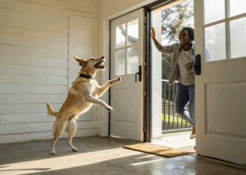 Como controlar a ansiedade do seu cachorro quando você chega em casa