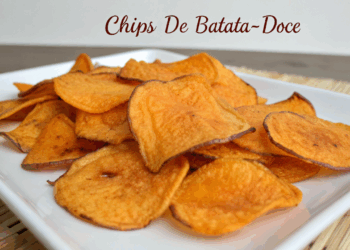 Lanche fit de chips de batata-doce na air fryer ficam crocantes com apenas três ingredientes