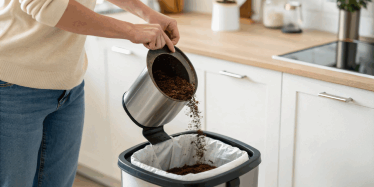 Cheiro de lixo insuportável na cozinha? Este truque natural com café te salva