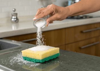 Não jogue no lixo, truque do sal na esponja prolonga vida útil e reduz bactérias de forma natural