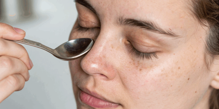 Está com cara de cansada? Cinco minutos com uma colher e as olheiras, bolsas e pés de galinha diminuem