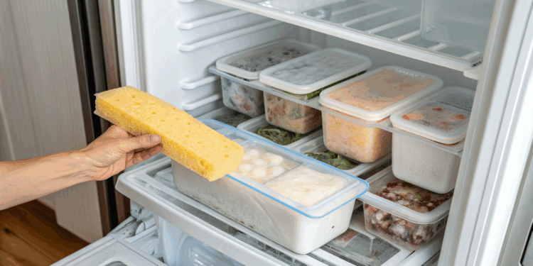 O truque da esponja no congelador que está ajudando a controlar mau cheiro na cozinha