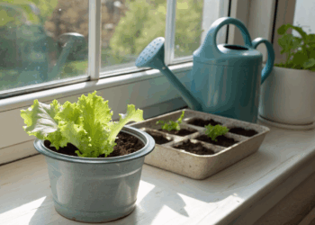 Como plantar alface na sua cozinha e colher folhas fresquinhas durante semanas