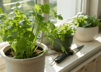 Quer folhas frescas sempre? Veja como plantar coentro em vaso de forma simples
