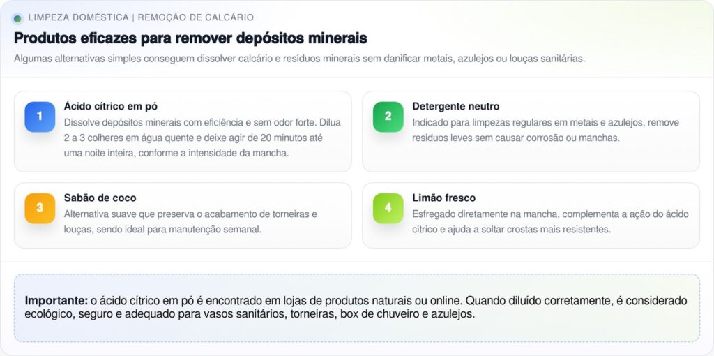 Sem vinagre, nem bicarbonato: essa é a forma correta de tirar o calcário do banheiro