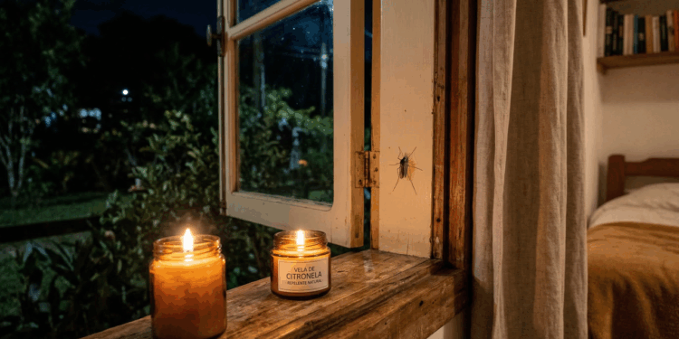 A forma mais simples de afastar mosquitos do quarto à noite é acender essa combinação natural perto da janela uma vez por noite