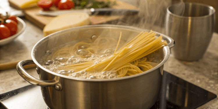 Seu macarrão pronto em apenas 7 minutos sem panela extra e sem óleo