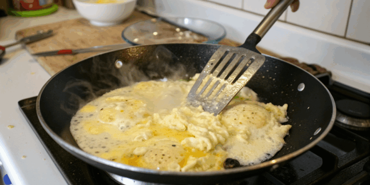 Como fazer ovo mexido não grudar na frigideira e ficar cremoso, com um truque simples de chef