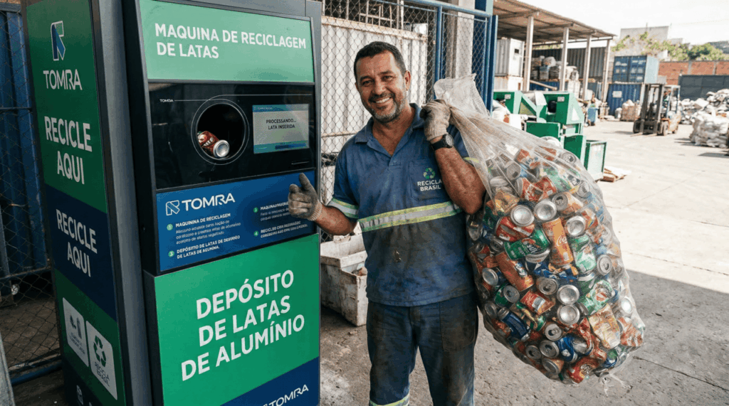Ele reciclou 450.000 latas acumuladas ao longo de sete anos e as usou para comprar uma casa