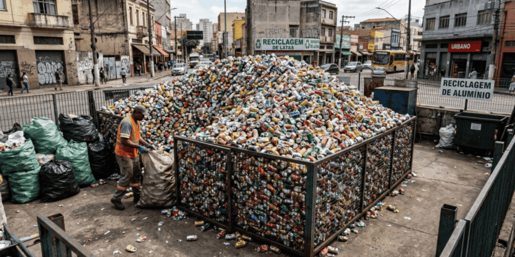 Ele reciclou 450.000 latas acumuladas ao longo de sete anos e as usou para comprar uma casa