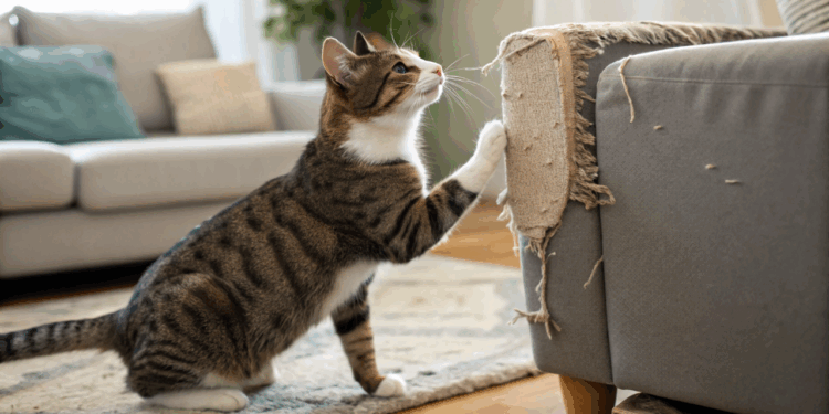 Por que seu gato arranha seus móveis mesmo estando bem alimentado e como evitar sem brigar com ele