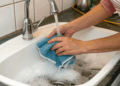 Por que você nunca deve lavar pano de prato só com sabão, e o que usar no lugar